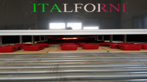 Italforni - Four à avancement automatique - Tapis filet acier inox cuivré -  Série TUNNELS - 1 chambre - TCA